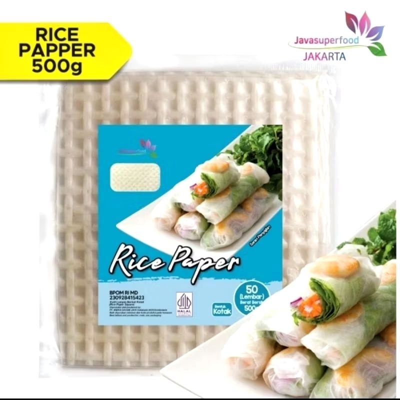 

Java rice papper 500gr / 50 lembar kotak / bulat / kulit lumpia banhtrang / Ricepapper vietnam