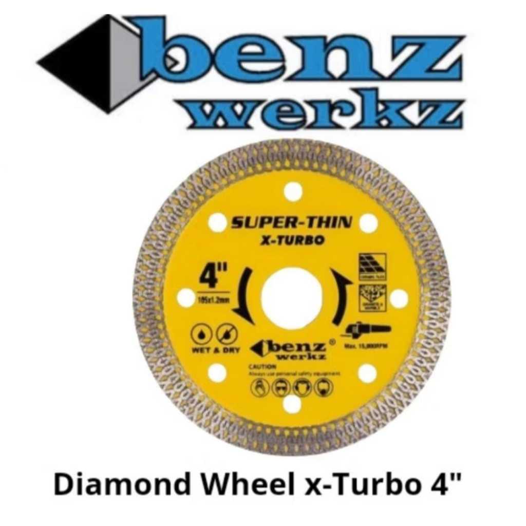 Diamond Wheel X-Turbo 4" Benz Werkz/Mata Pisau Potong Keramik Super tipis 4 inch BENZ WERKZ 100% ORI