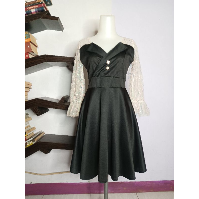 Sequin Black Mini Dress