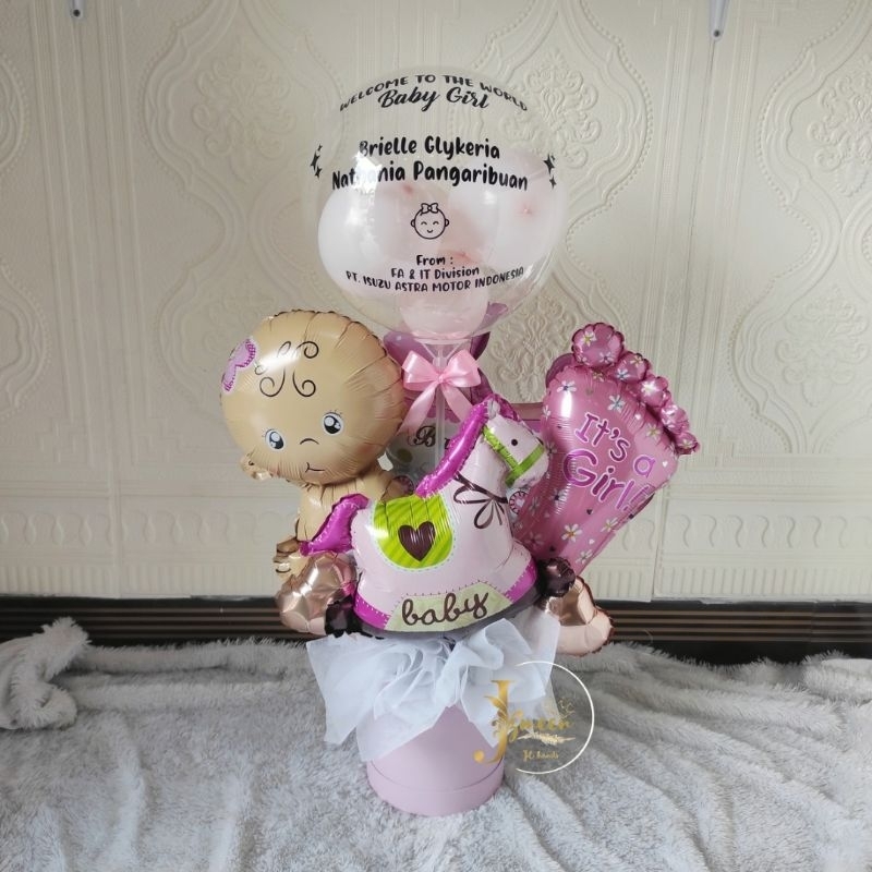 Buket Balon Baby born - Bloom Baloon Large