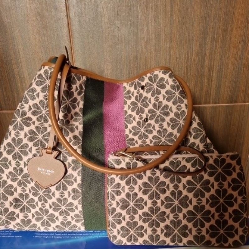 kate spade everything spade flower jaquard large tote