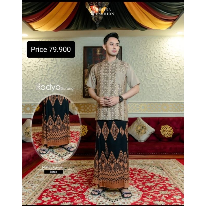 Radya Sarung, Ghina Fashion, Rayon, Motif Batik, Alat sholat, ORI, COD✅