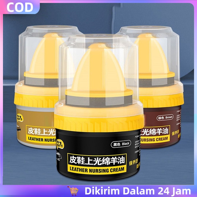 Semir Kulit Semir Sepatu Semir Sepatu Kulit Asli Perawatan Sepatu Kulit  Coklat Dengan Kuas Semir Se