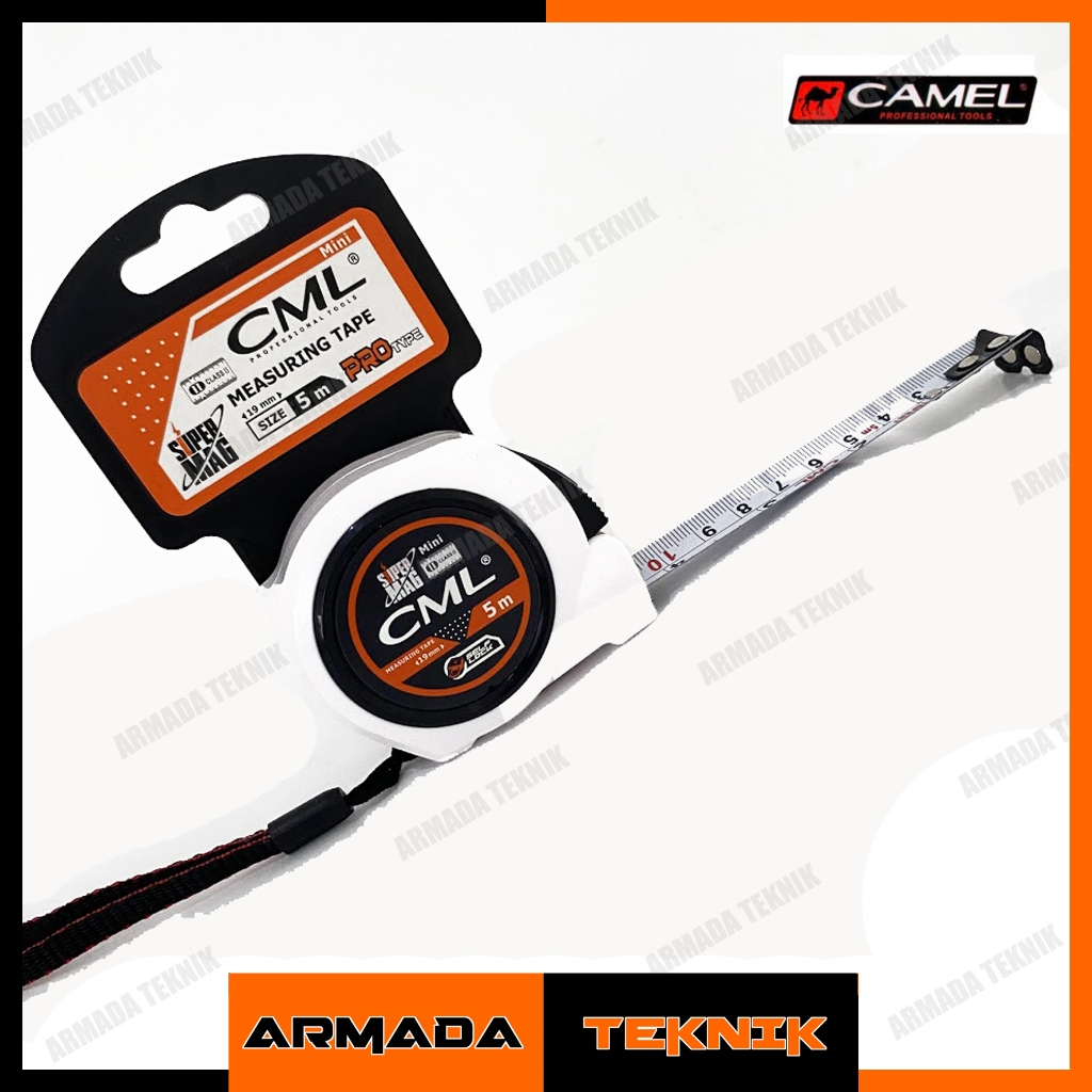 Camel Meteran Karet Mini Auto Stop 5 Meter Meteran Tukan Measuring Tape