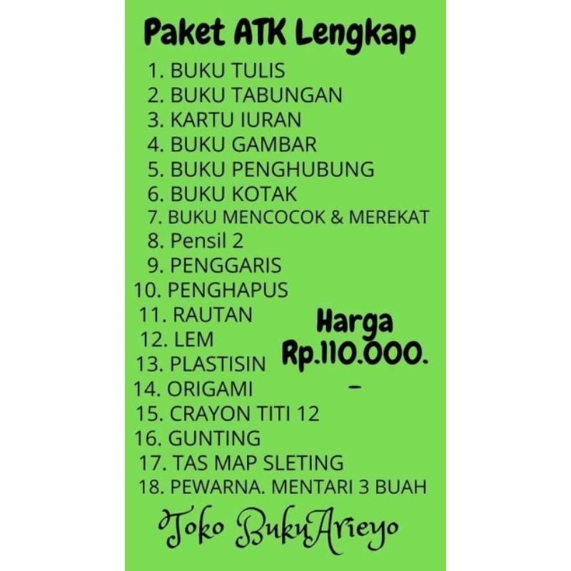 

ORIPAKET ALAT TULIS SEKOLAH TK PAUD RA TPA KB|ALAT TULIS SEKOLAH TK-PAUD-RA-KB-TPA