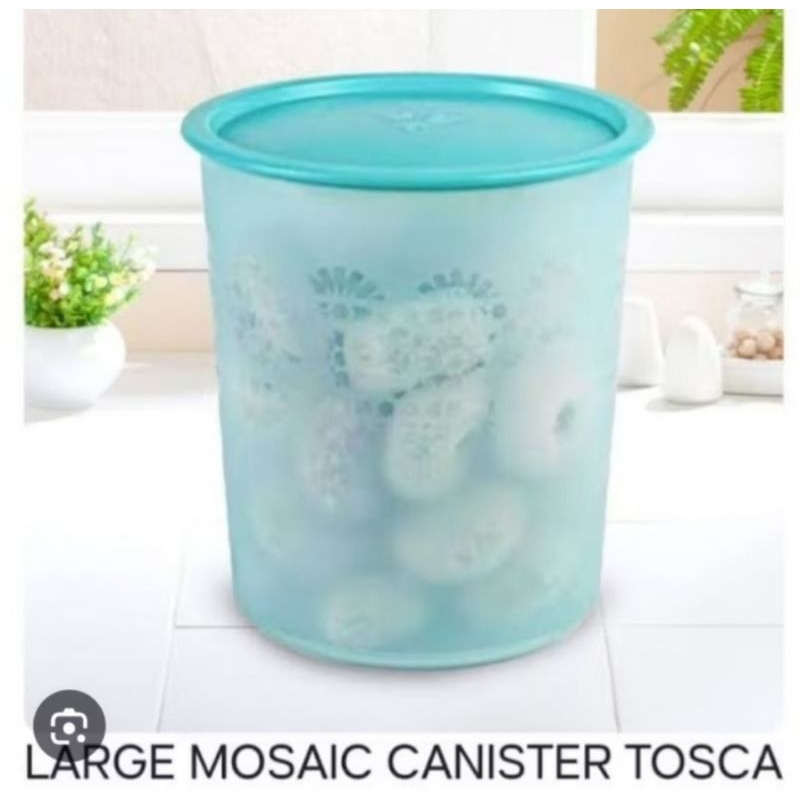 Large Mosaic Canister Tupperware 4L/ toples tupperware
