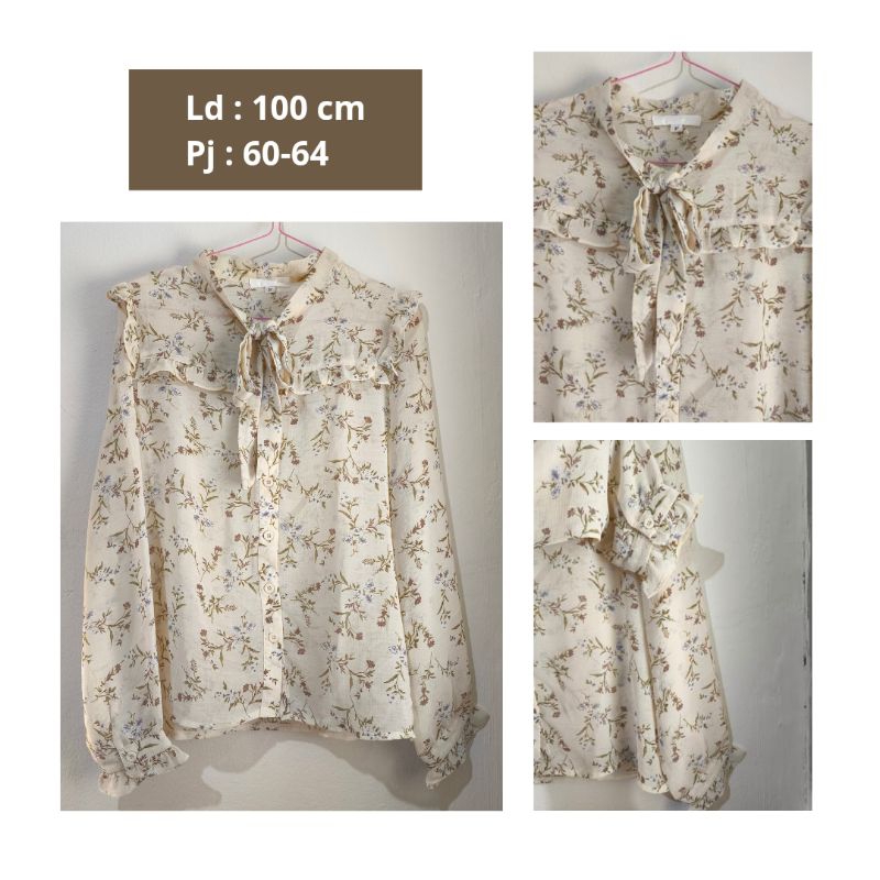 Blouse Bunga Korea | Blouse Korean Style |