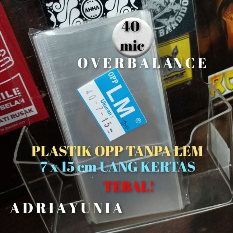 Plastik Opp Kaca 7 x 15 - Plastik Opp 7x15 Tanpa Lem - Plastik Opp 7 x 15 Souvenir