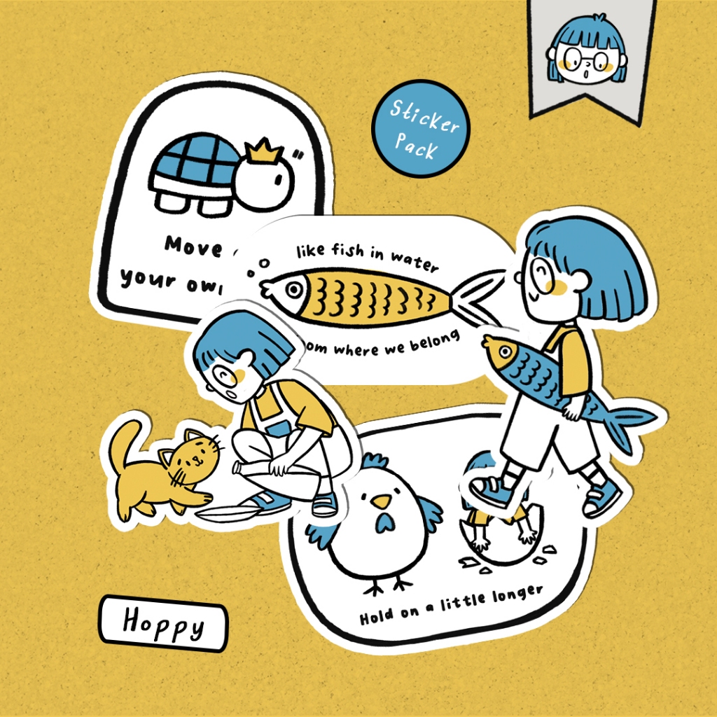 

Hoppy Die Cut Stickers | Stiker Lucu | Stiker Vinyl | Stiker Maxdecal