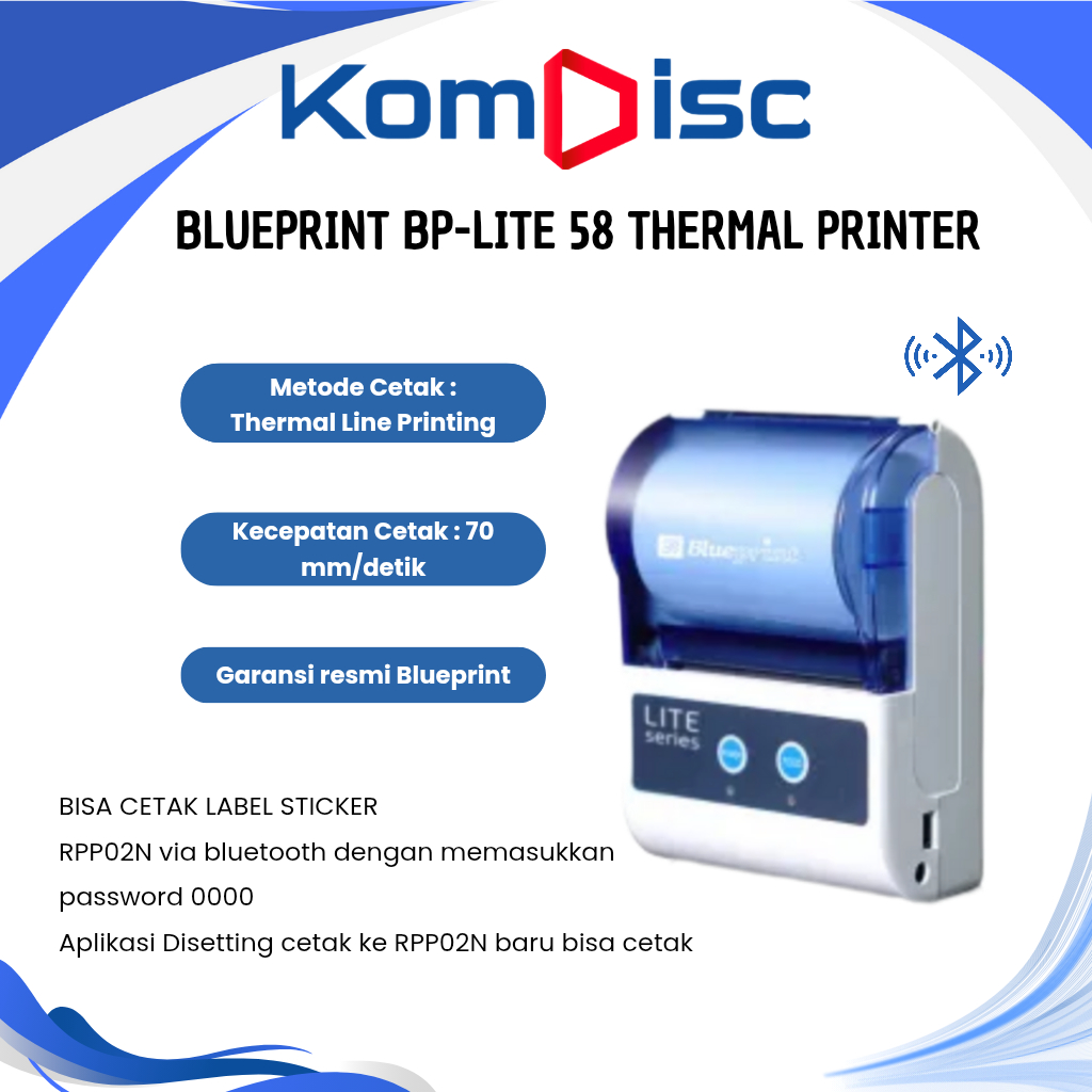 BLUEPRINT BP-LITE 58 THERMAL PRINTER