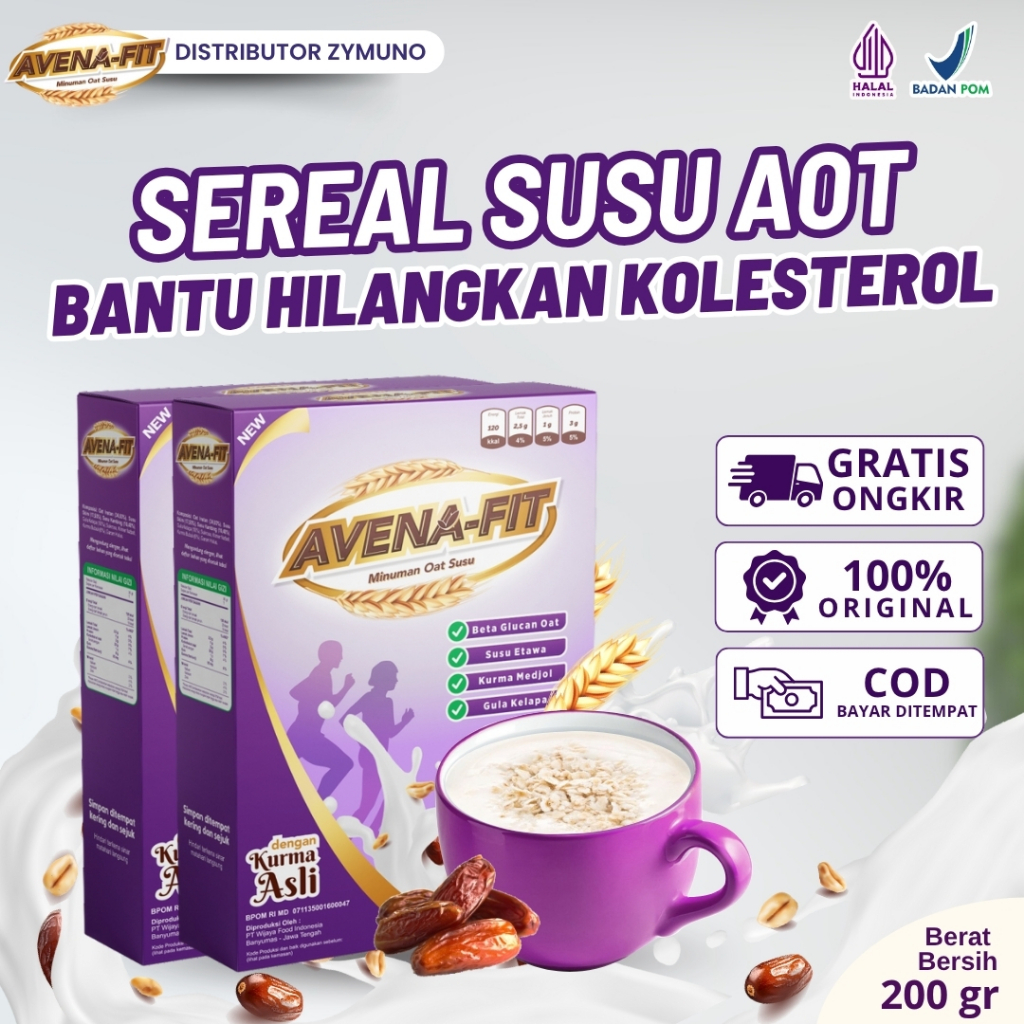

Avena Fit 2 Box Sereal Oat Susu Sehat Atasi Kolesterol Jahat BPOM 100% Original
