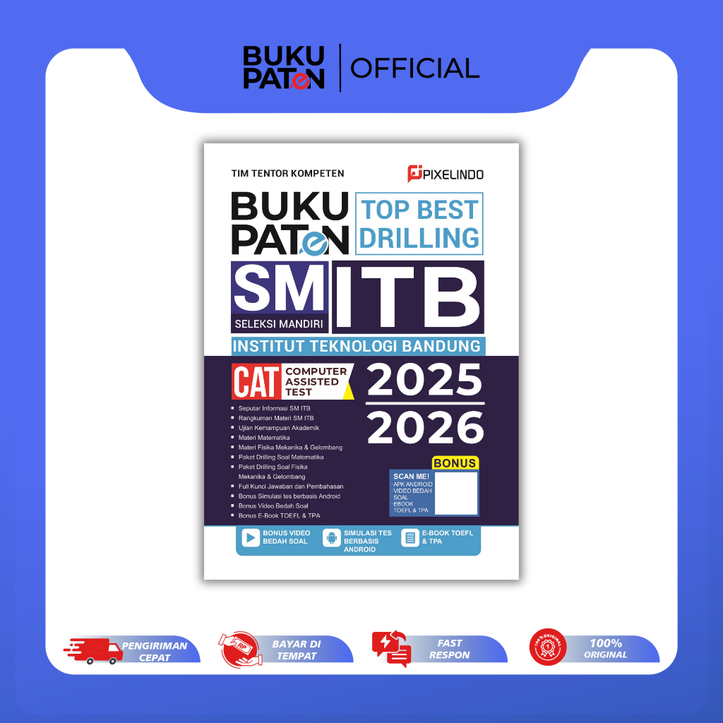 BUKU PATEN Drilling Soal Seleksi Mandiri ITB (Institut Teknologi Bandung)