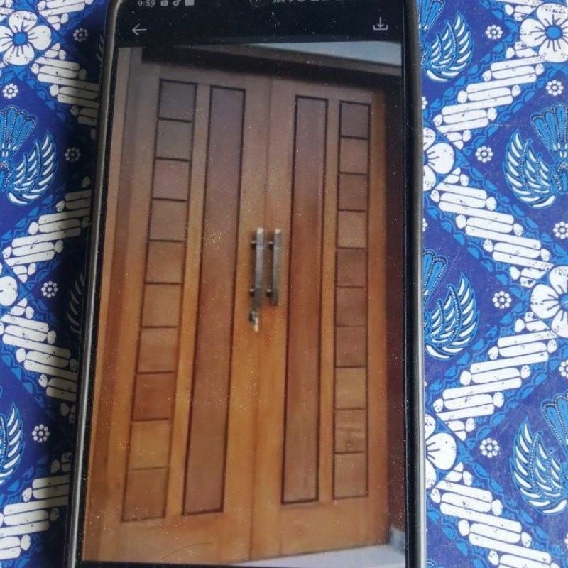 dua daun pintu ram 3 cm isian 3 cm ukuran 60x220 sebanyak 2 biji plus kusennya 120x220