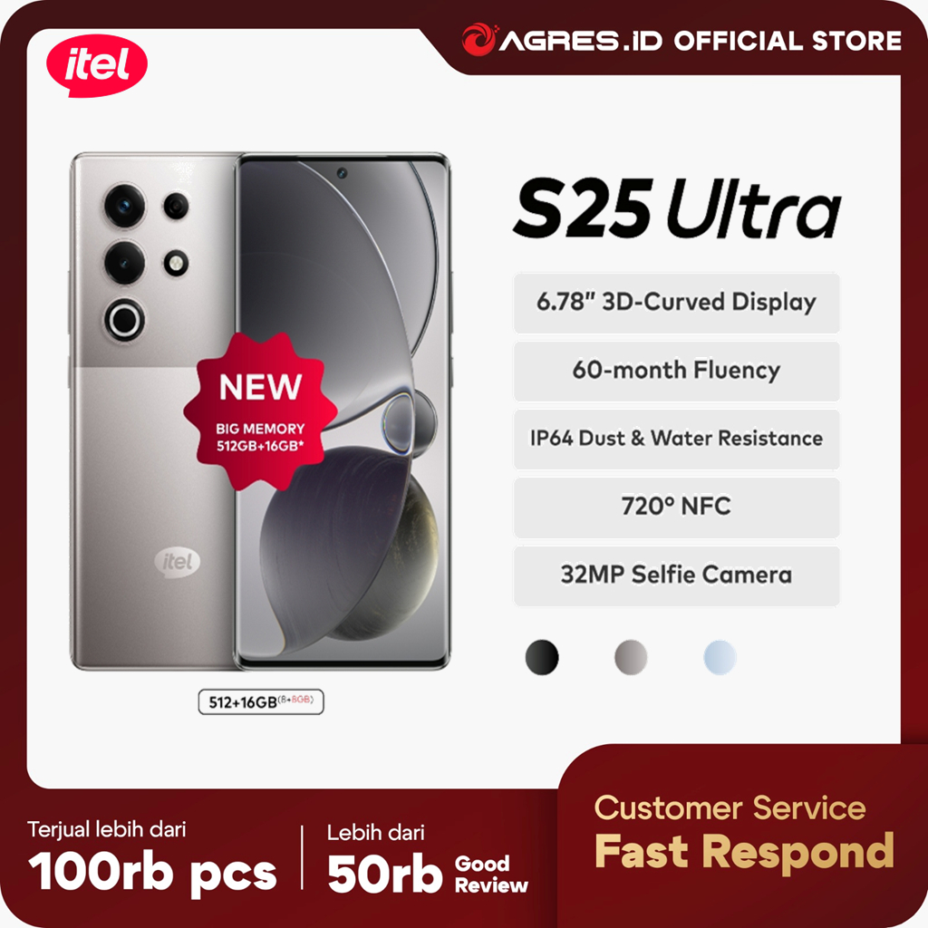 ITEL S25 ULTRA 8GB 512GB GARANSI RESMI INDONESIA