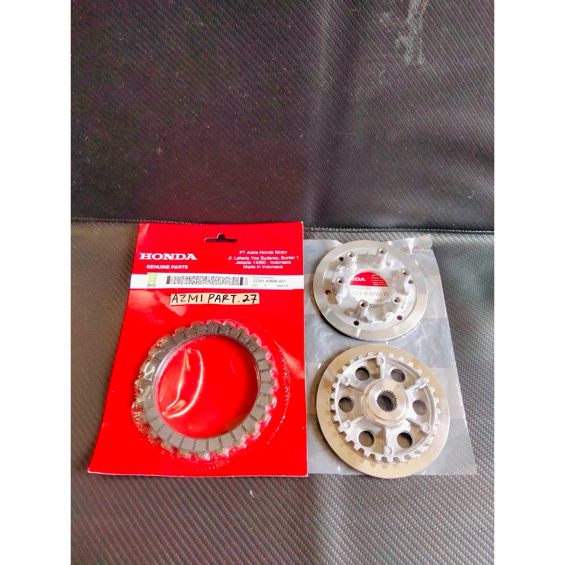 Rumah Kampas Kopling kali 6 KWW+Kampas kopling KWW Honda Revo fit injeksi Revo x injeksi Blade 110 i