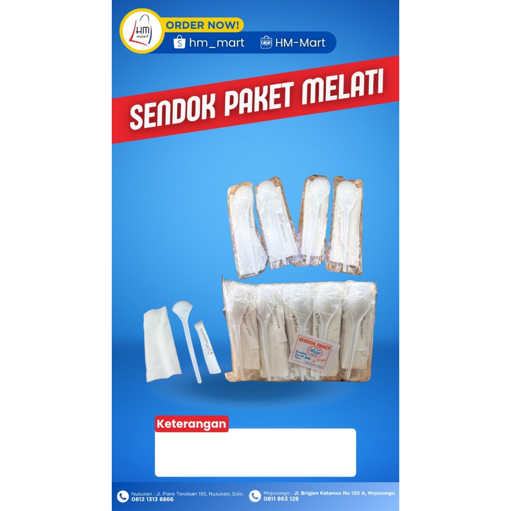 Sendok Paket / Sendok + Tisu + Tusuk Gigi Set