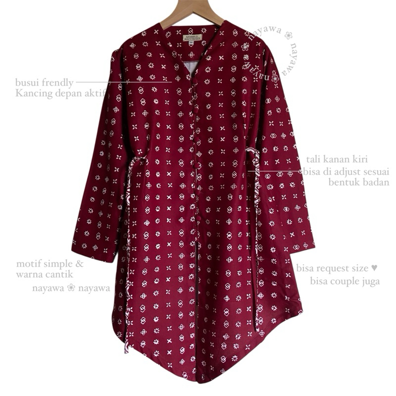 Batik Nayawa Tunik Batik Kondangan Batik Model Melayu Baju Melayu Batik Marron Batik Premium Batik K