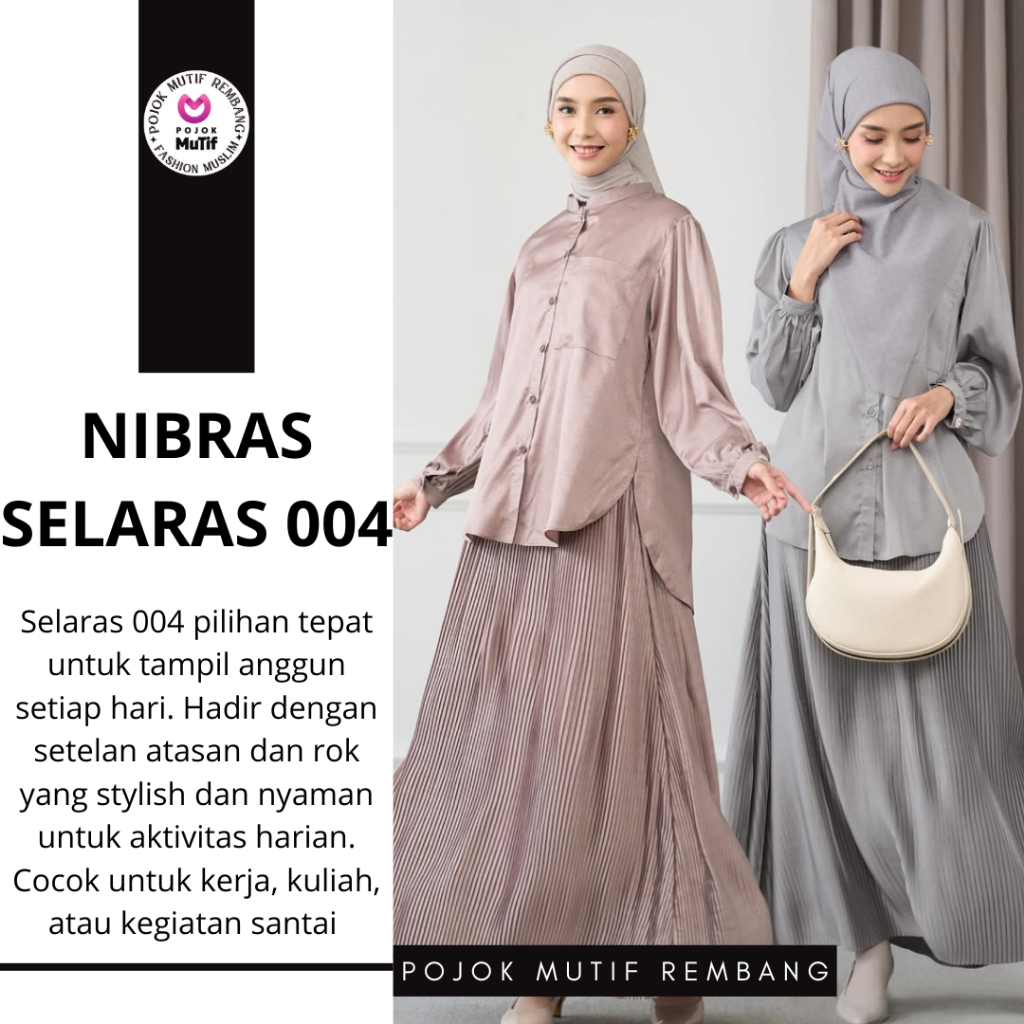 POJOK MUTIF REMBANG NIBRAS SELARAS 004 - ONESET ATAS BAWAH SIMPEL KEKINIAN BAHAN PREMIUM REMAJA DEWA