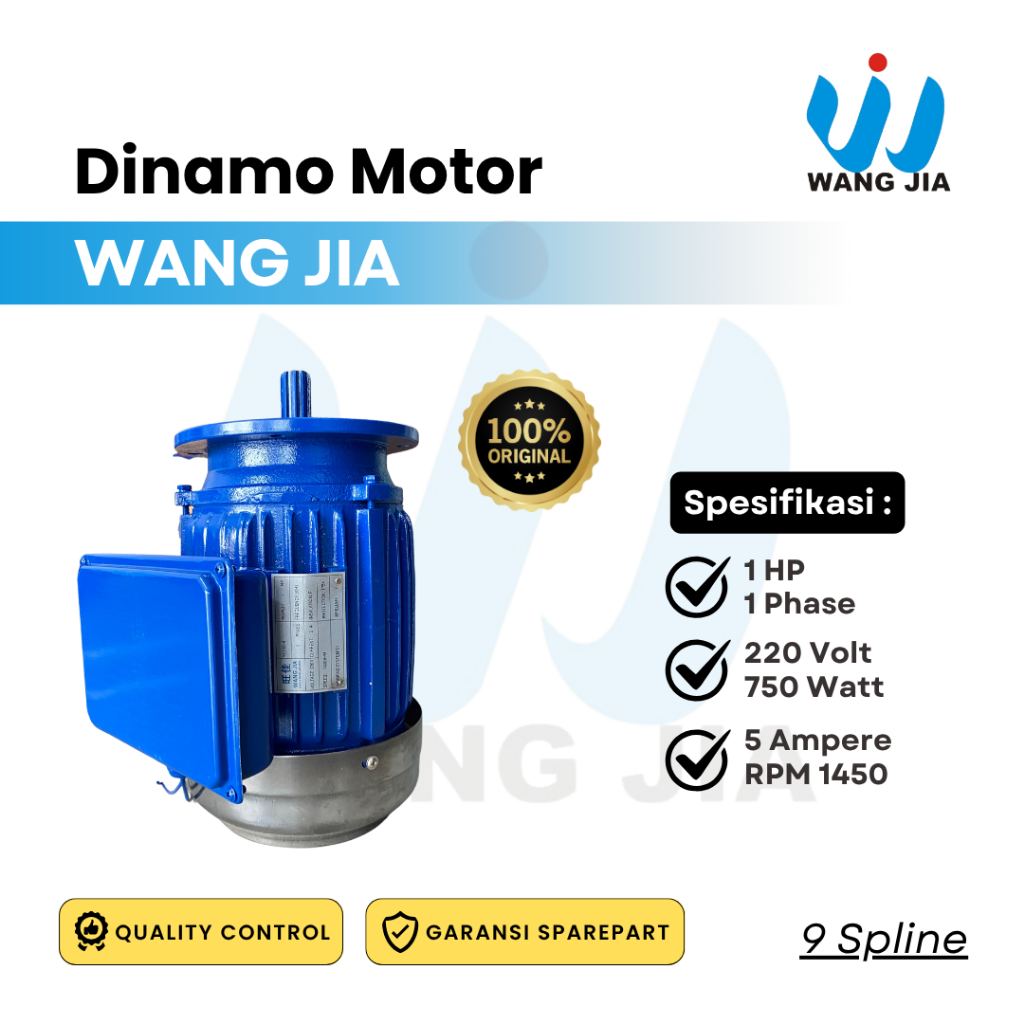 Wang Jia - Dinamo/Elektromotor Kincir Air Tambak - 1 HP 1 Phase