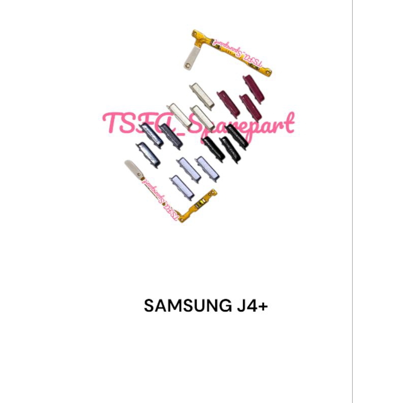 TOMBOL SET + FLEXIBEL ON OFF VOLUME SAMSUNG J4 PLUS / J4+ SAMSUNG J415 KOMPLIT SATU SET ORI