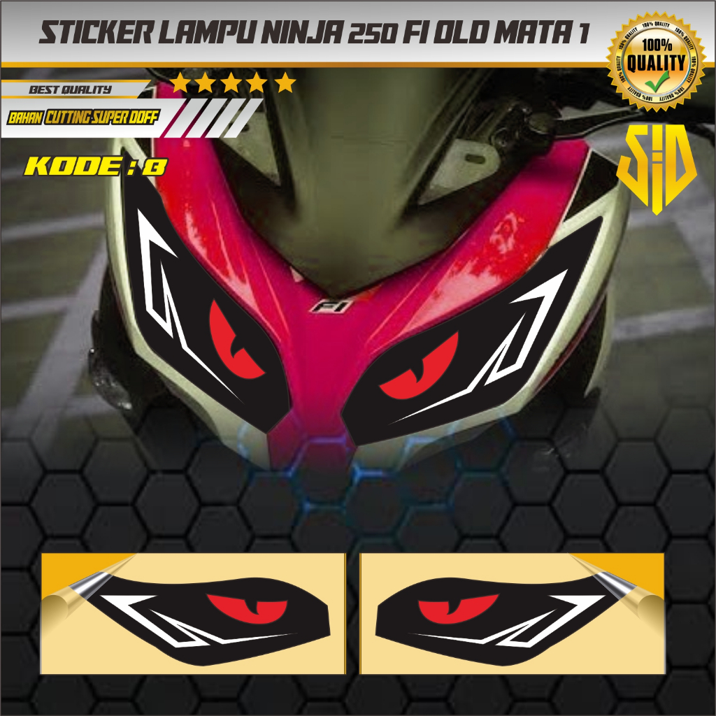 STIKER LAMPU MATA  NINJA 250 FI OLD / STICKER BILED MATA  NINJA / STIKER MATA SHARINGAN NINJA 250 FI