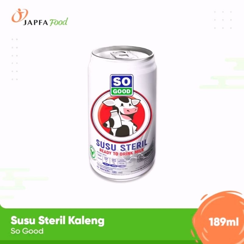 

SO GOOD Real Good Susu Steril Kemasan kaleng / Pouch 200ml