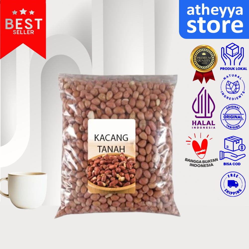 

Kacang Tanah Kulit Mentah 500gr kinned Peanut Kernel Raw Akarlangit