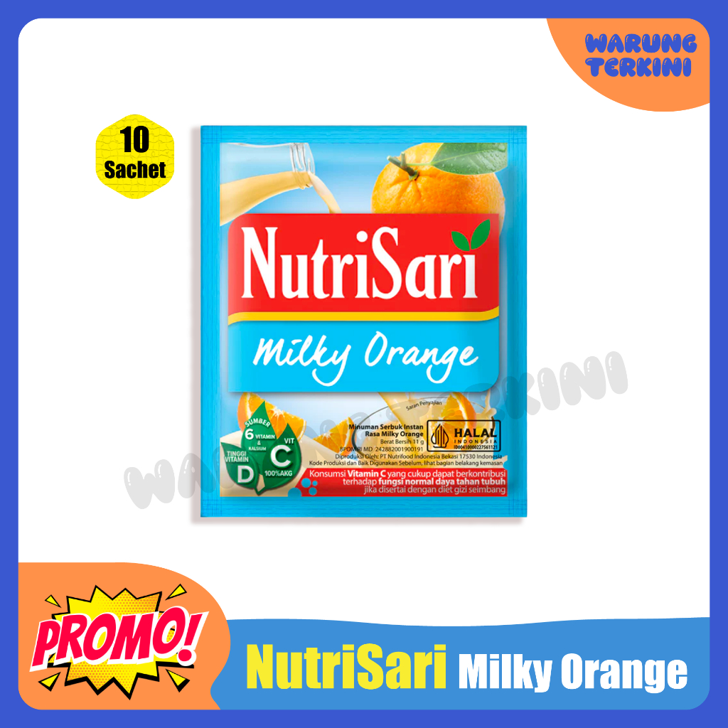 

Nutrisari Milky Orange 1 Renceng || Minuman Menyegarkan