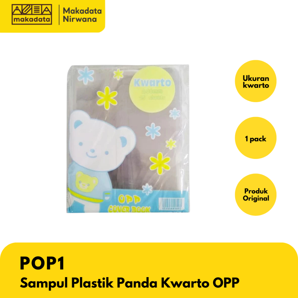 

POP 1 SAMPUL PANDA PLASTIK BENING BUKU TULIS KWARTO OPP MURAH