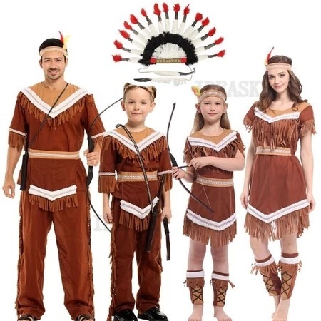 KOSTUM INDIAN | Kostum Pocahontas Indian Berburu Camping Kostum Karnaval Anak Dewasa / Kostum Karnav