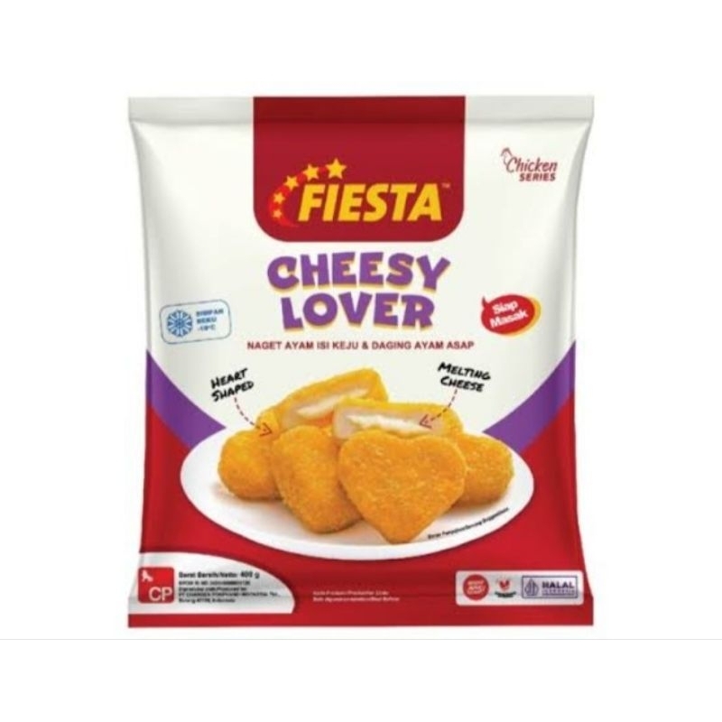 

Fiesta Cheesy Lover / Naget Ayam Dengan Keju & Smoked Beef Bentuk Love / Chicken Nugget Cheese | Berat Bersih 400gr