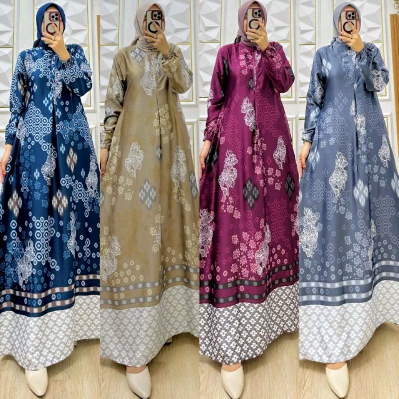 (COD)ZHARA DRESS GAMIS SILK PREMIUM  GAMIS MUSLIM SILK TERBARU
