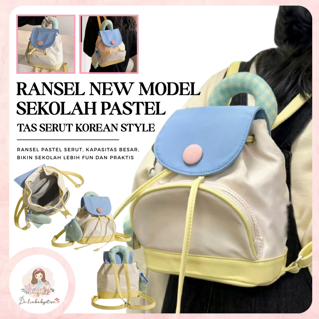 Tas bahu kancing / tas sekolah kecil yang lucu / tas kecil mini / Ransel kecil Korean Style