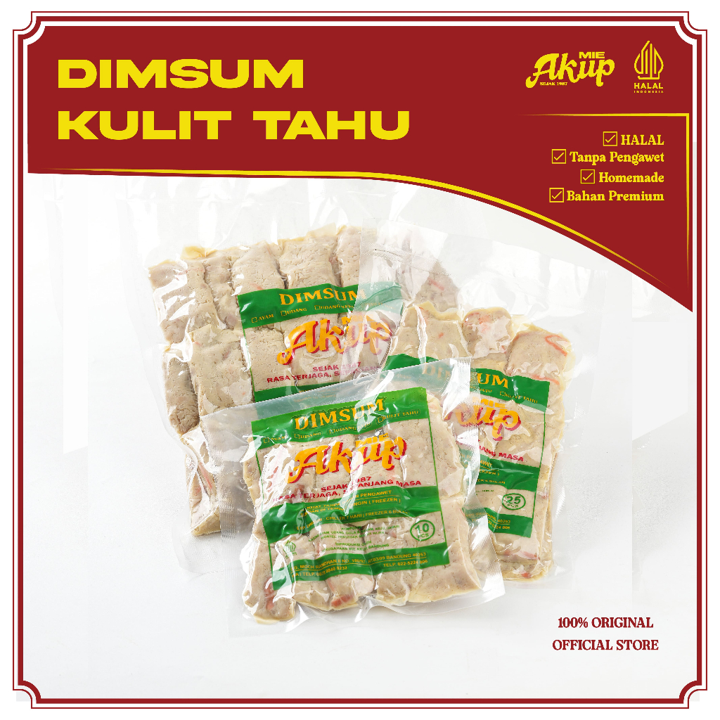 

AKUP – Dimsum Kulit Tahu Ayam 10 / 25 / 50 pcs | Dimsum Crispy & Juicy | Frozen