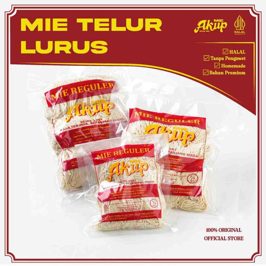

AKUP – Mie Telur lurus 250gr / 500gr / 1kg | Mie Basah Mentah | Mie Yamin / Mie Ayam | Tanpa Bahan Pengawet | 100% halal