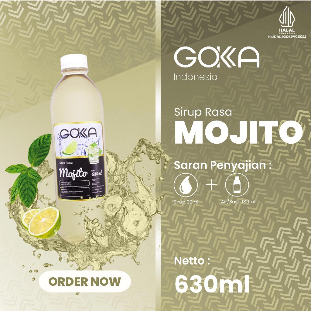 

Minuman Sirup Gokka Rasa Mojito / Syrup Mojito Gokka 630ml