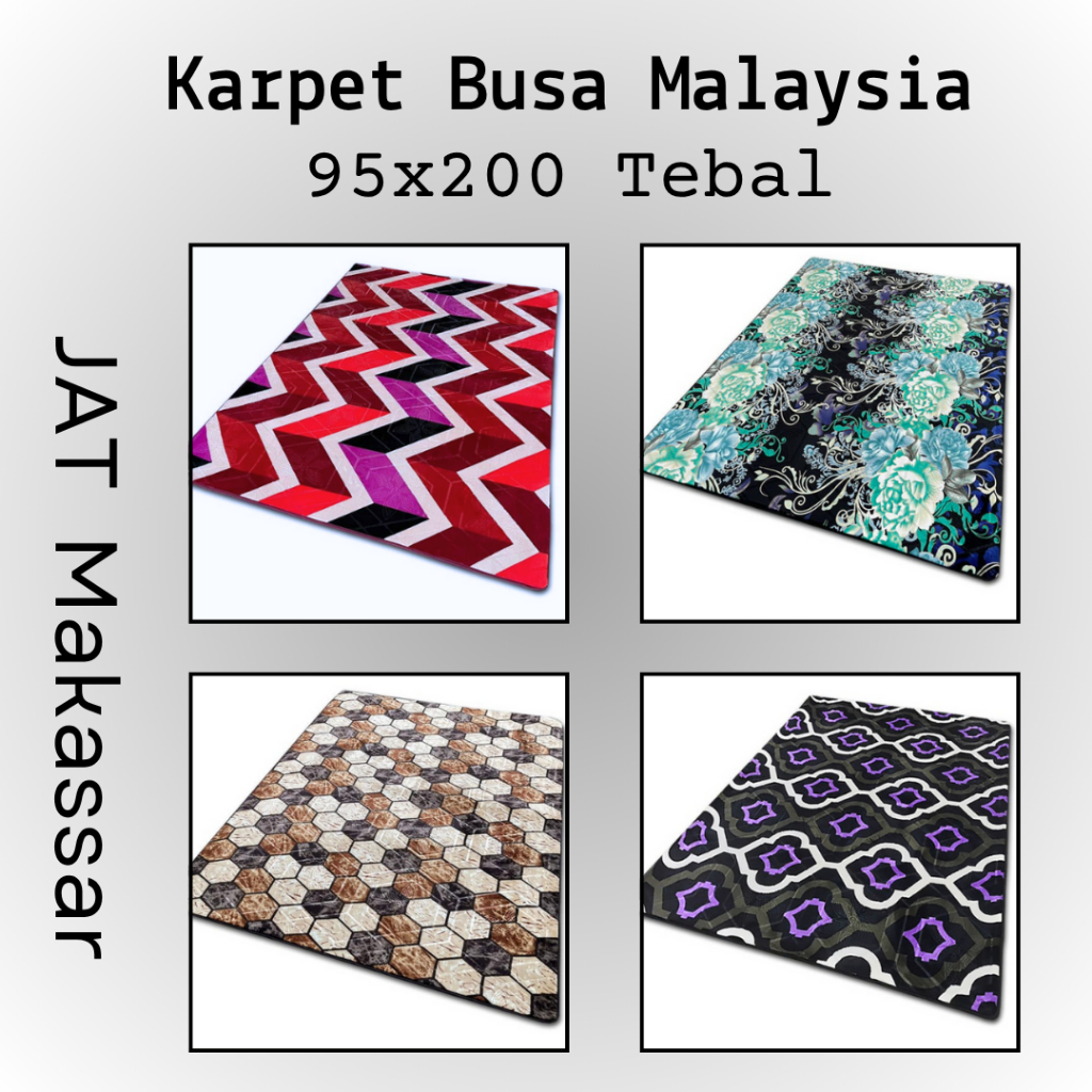 Karpet Busa Malaysia Ruang Tamu Tebal Minimalis 95x200 [Tebal 23 mm]