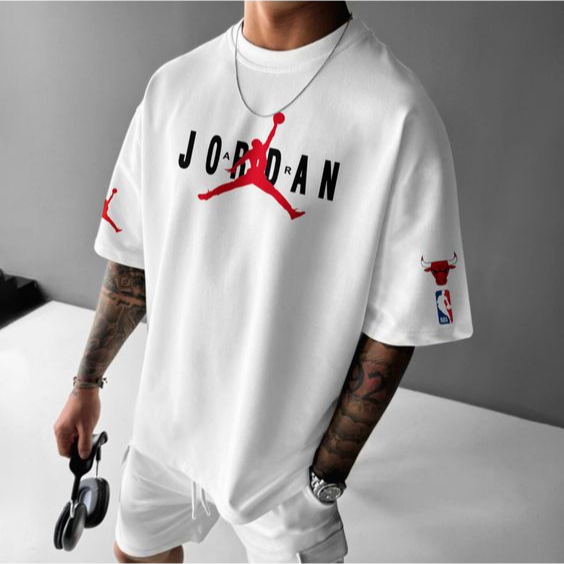 Oversize Tshirt Casual Sporty Kaos Super Besar Model Oversize Flying Man Sport NBA Oversize Basket K