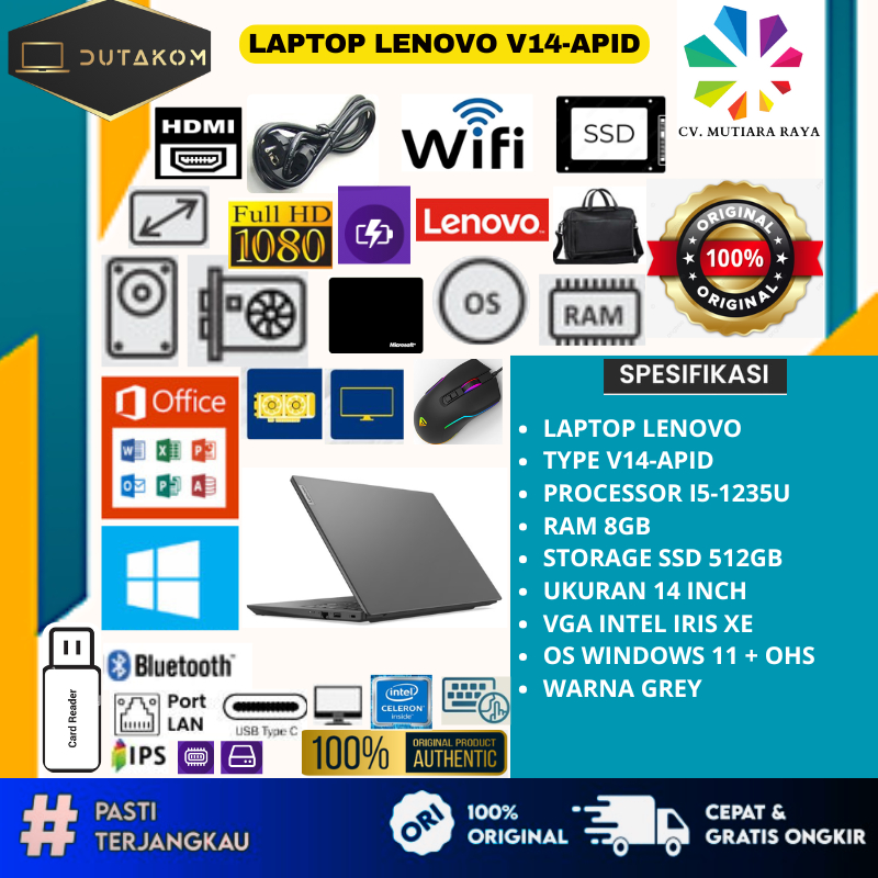LAPTOP MERK LENOVO V14 - APID