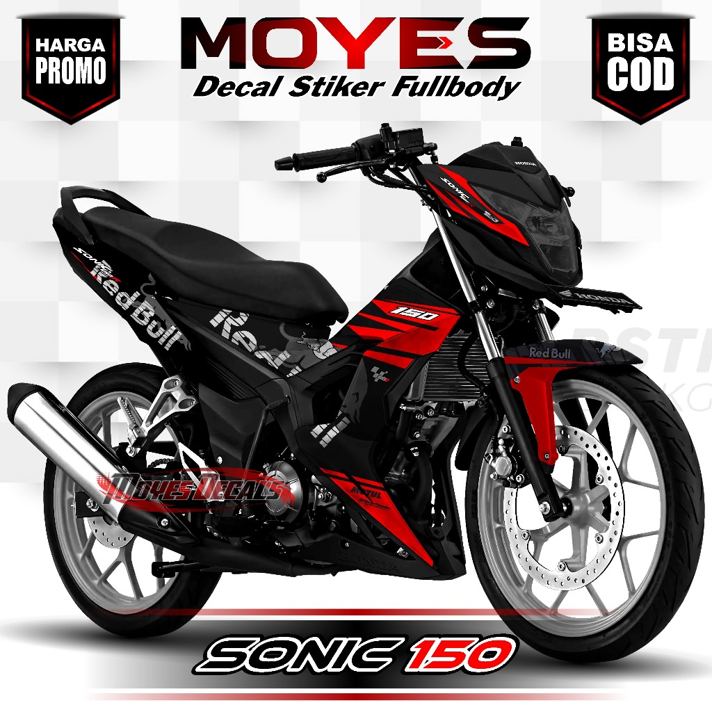 Stiker Decal Fullbody Sonic 150 Motif Redbull MYS1647