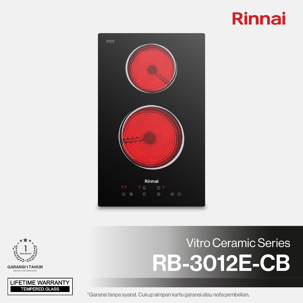 Kompor Listrik Rinnai RB-3012E-CB / Kompor Listrik Tanam Rinnai RB 3012E CB / Kompor Induksi Rinnai 