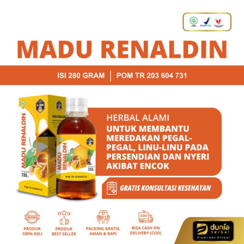 Jamu Obat Pegal, Linu, Nyeri Sendi, Sakit Pinggang MADU RENALDIN