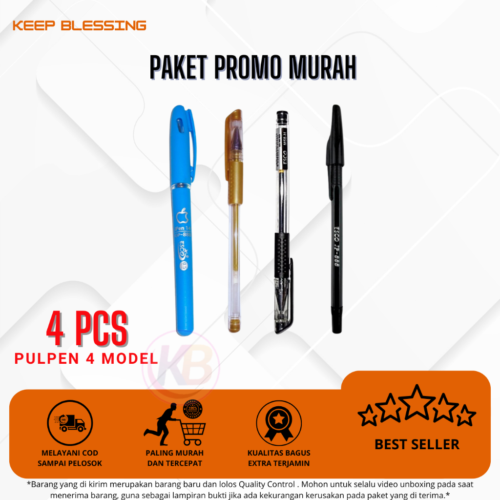 

Paket Promo Murah Pulpen 1 Set (4 Model) - Paket Super Hemat - Pulpen Model Terbaru - Cod - Duta Gemilang