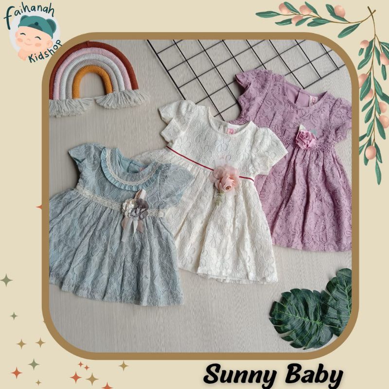 Dress Anak Bayi Impor 6-18 Bulan Sunny Baby/ Dress Bayi Pesta Sunny Baby Murah