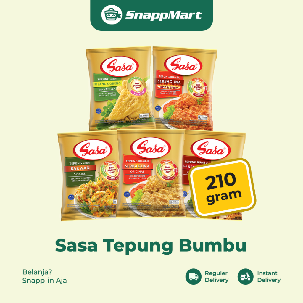 

Sasa Tepung Bumbu Serbaguna Hot Pisang Bakwan Kentucky (1 pcs) - REGULER / INSTANT/ SAMEDAY - Bahan Masak & Bumbu