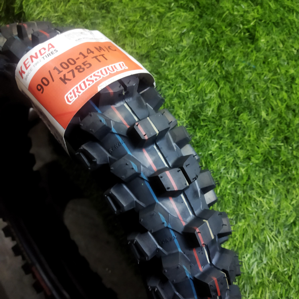 BAN LUAR KENDA CROSS RING 14/BAN KENDA CROSSOVER 90/100-14 KENDA CROSS K785 TUBELES