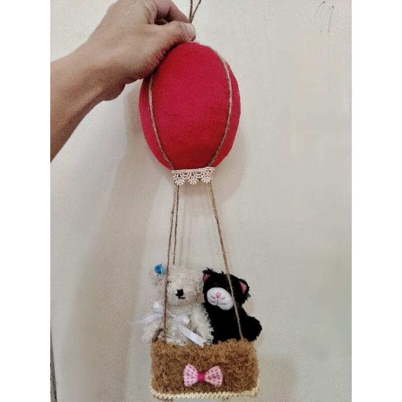 Alas boneka, alas figure, tema balon udara, boneka balon udara