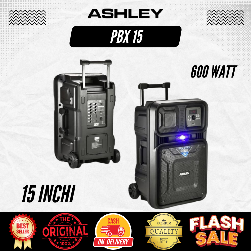 Speaker Aktif Ashley PBX 15 Bonus Mic Wireless