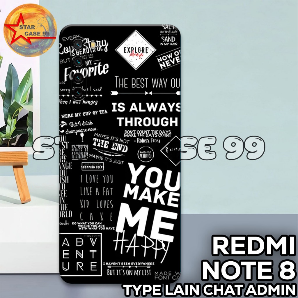 Softcase redmi note 8 /S9/Motif aeshtetic/case redmi note 8/casing redmi note 8/silikon