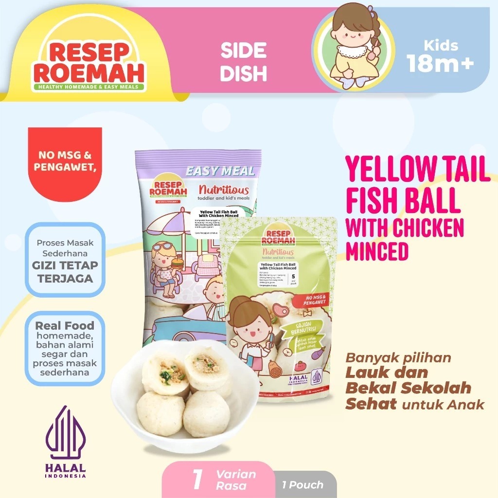 

Resep Roemah Hiwan Ikan isi Ayam Cincang / Yellow Tail Fish Ball with Chicken Minced / Kids / Homemade Frozen Food / No MSG